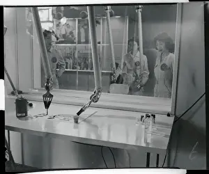Worker Using Mechanical Machine
