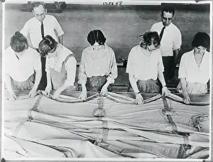 Workers in Aircraft Factory
