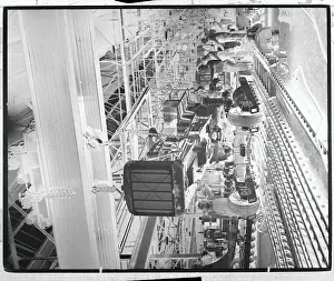 Workers Assembling Caterpillar Tractor