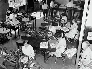 Workers at the Bureau of Engraving