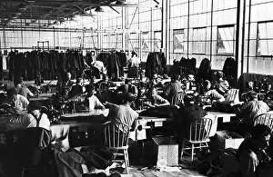 Sewing Prints: Workers in Clothing Factory