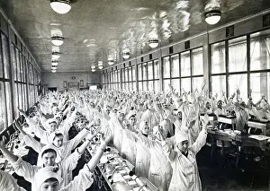 Watch Prints: Workers Doing Morning Calisthenics