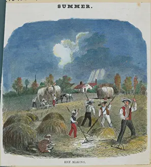 Harvest Prints: Workers Harvesting Hay