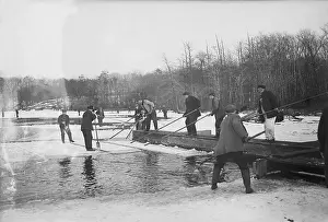 Workers Harvesting Ice