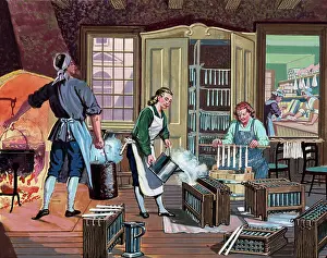 Workers Making Candles