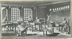 Artisanship Prints: Workers Making Marbled Paper