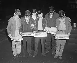 West Virginia Prints: Mine Workers Reading About End of Strike