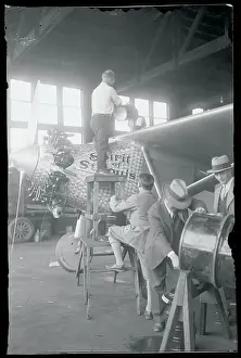Workers Refueling Charles Lindbergh Airplane