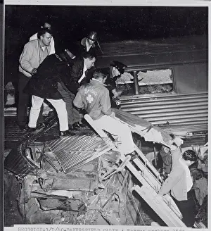 Bakersfield Prints: Workers Removing Injured Victim