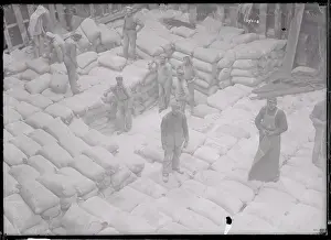 Brooklyn Prints: Workers on Ship Level with Flour Cargo