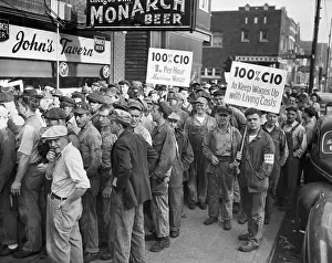Workers Strike at Meat Packers Plant