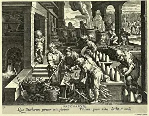 Workers Working with Sugar Press