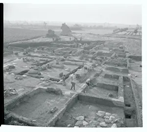 Workmen Excavating an Ancient Roman Site