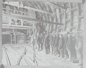 Workmen Lining Up for Pay