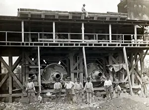 Workmen With Shovels Pose