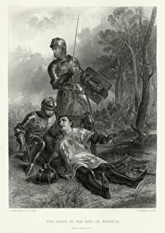 Images Dated 17th February 2015: Works of William Shakespeare - Death of Earl Warwick