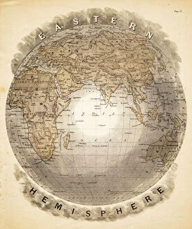 Images Dated 23rd February 2017: World eastern hemispheres 1883