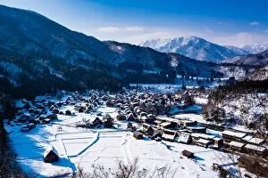 Images Dated 18th January 2014: World Heritage, Light up of Shirakawago, Historic Villages of Shirakawa-go and Gokayama