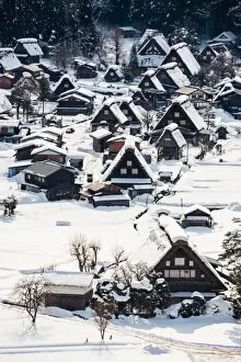 Images Dated 17th January 2014: World Heritage, Light up of Shirakawago, Historic Villages of Shirakawa-go and Gokayama