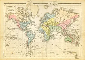 Images Dated 10th January 2012: world map 1882