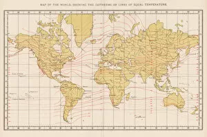 World map temperature 1893