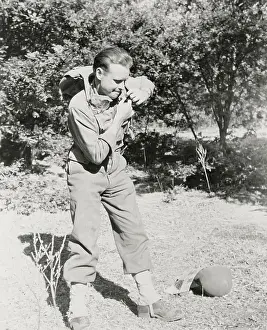 Tiredness Prints: World War II Correspondent Carrying His Gear Through Forest