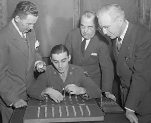 World War II Veteran Taking An Aptitude Test