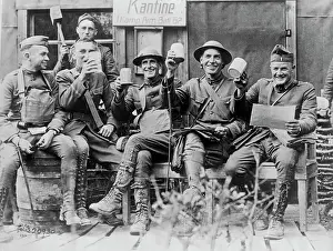 World War One Soldiers Rejoicing the Armistice