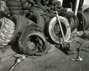 Images Dated 17th June 2004: Worn tires and tools