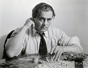 Worry Prints: Worried Man Playing Cards