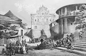 Convent Prints: Worship At Jesuit Convent In China