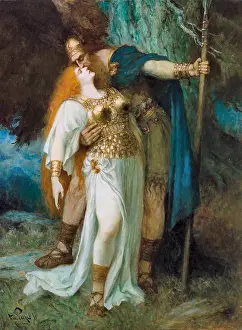 Pagans Prints: Wotans Farewell To Brunhilde. (Leb Wohl)