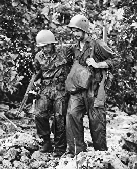 Wound Prints: Wounded American Infantrymen Evacuating New Georgia Island