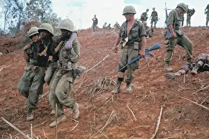 Wounded American Soldier Evacuation From Hill Eight Sixty One