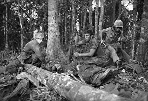 Brigade Prints: Wounded Soldier Being Assisted