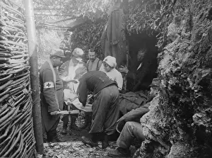 Wounded Soldier Receiving First Aid