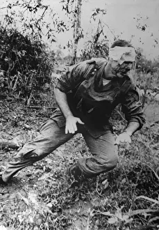 Da Nang Prints: Wounded Soldier Running for Cover