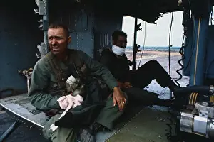 Lai Khe Prints: Two Wounded Soldiers Aboard a Medivac