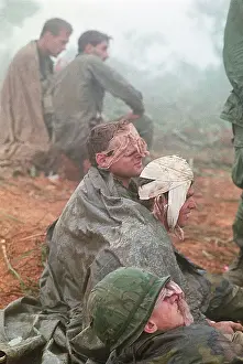 Wounded Soldiers Await Evacuation