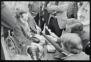 Wounded Student Meeting with Press
