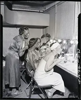 Dressing Room Prints: WPA Opera Singers Applying Makeup