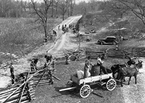 Unpaved Road Prints: WPA Workers Building Road