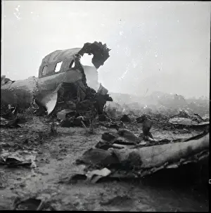 Wreckage Prints: Wreckage of Lufthansa Plane Wreck