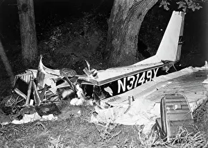 Wreckage Prints: Wreckage of Rocky Marciano's Plane Crash