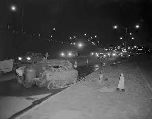 Wrecked Engine on Long Island Expressway