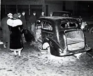 Wreck Prints: Wrecked Police Car Of Strike Fight