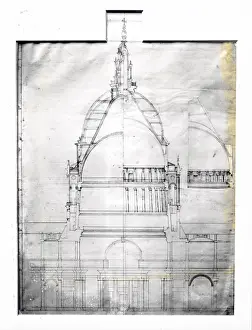 18301, Black Prints: Wrens Plan Of St Paul s