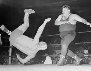 Wrestling Action Inside The Ring