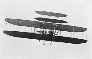 Wright Military Plane in Flight