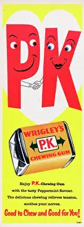 Huty25238 Prints: Wrigley's P.K. Chewing Gum